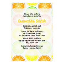 Citrus Themed Baby Shower Invitation