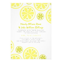 Citrus Wedding Invitation with Lemons and Limes
