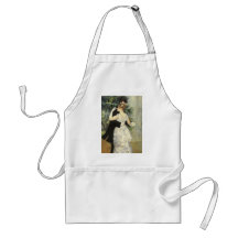 City Dance by Renoir, Vintage Impressionism Art Aprons