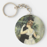 City Dance by Renoir, Vintage Impressionism Art Key Chain