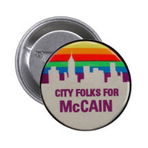 City Folks for McCain Pins