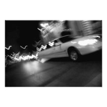 City Limousine at Night Photographic Print
