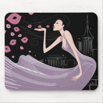 City Love Black Mousepad mousepads