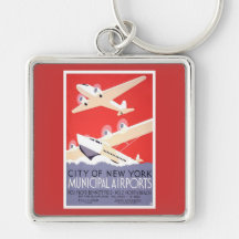 City Of New York Airports Keychains