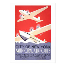 City Of New York Airports Postcards