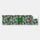 City Pattern with Little House Bumper Sticker