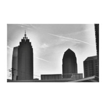 city stretched canvas print