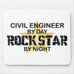 Civil Engineer Rock Star Mousepads
