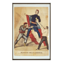 Civil War Death of Colonel Ellsworth Currier Ives Art Photo