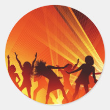 cl_dance round sticker