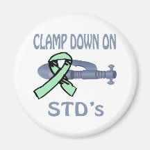 Clamp Down On Stds Magnet