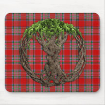 Clan MacBean Tartan And Celtic Tree Of Life Mousemats
