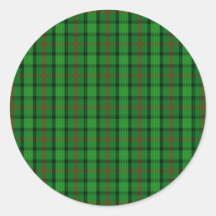 Clan Ross Tartan Round Sticker
