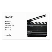 Clapboard, FILMMAKER business card Customised