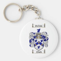 CLARK FAMILY CREST -  CLARK COAT OF ARMS KEYCHAIN