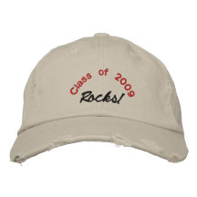 Class of 2009, Rocks!-Distressed-Hat Embroidered Baseball Cap