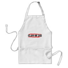 class of 2011 blk red apron