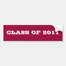 CLASS OF 2011 BUMPER STICKER