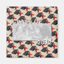 Class of 2012 Cut Out Photo Frame -Cap and Diploma Refrigerator Magnets