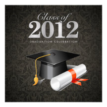 Class of 2012 Damask Graduation Invitation