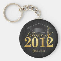 Class of 2012 Graduation Key-Chain (blk & gold) V1 Keychains