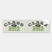 Class Of 2012 Green Bumper Sticker