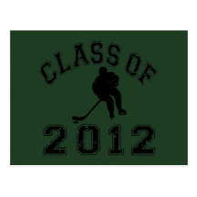 Class Of 2012 Hockey - Black 2 D Post Cards