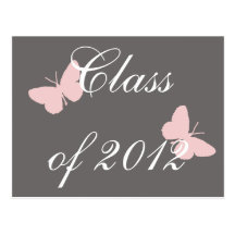 Class of 2012 - Pink and Grey Postcard