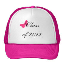 Class of 2012 - Pink Butterfly Mesh Hat