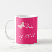 Class of 2012 - Pink Butterfly Mugs