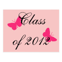 Class of 2012 - Pink Butterfly Postcards