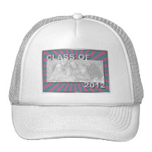 Class Of 2012 - Pink Teal Burst Trucker Hat