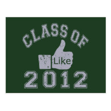 Class of 2012 Thumbs Up - Grey Postcard