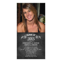 Class of 2013 Chalkboard Graduation Personalised Photo Card