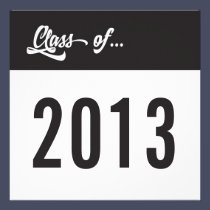 Class of 2013 Grad Invitation Clean Simple Script invitations