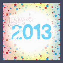 Class of 2013 Grad Invitation Fun Colourful Dots invitations