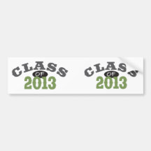 Class Of 2013 Green Bumper Stickers