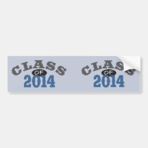 Class Of 2014 Blue Bumper Stickers