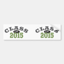 Class Of 2015 Green Bumper Stickers