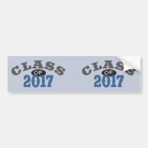 Class Of 2017 Blue Bumper Sticker