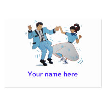 Classic 1950s 1960s rock and roll jive dancers business card