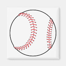 classic baseball design magnets