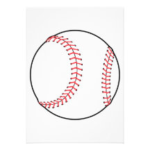 classic baseball design personalised announcements