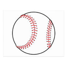 classic baseball design postcard