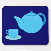 Classic Blue Teapot Mouse Pad