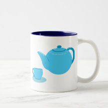 Classic Blue Teapot Mugs