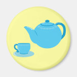 Classic Blue Teapot Refrigerator Magnets