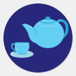 Classic Blue Teapot Sticker