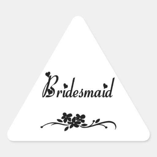 Classic Bridesmaid Triangle Sticker