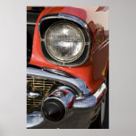 Classic Car Chrome Parts and Headlight Print